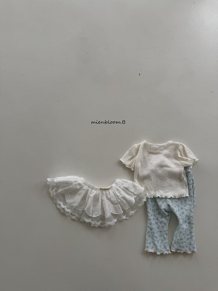 Mienbloom B - Korean Baby Fashion - #babyclothing - Bebe Ribbed Ribbon Tee - 5