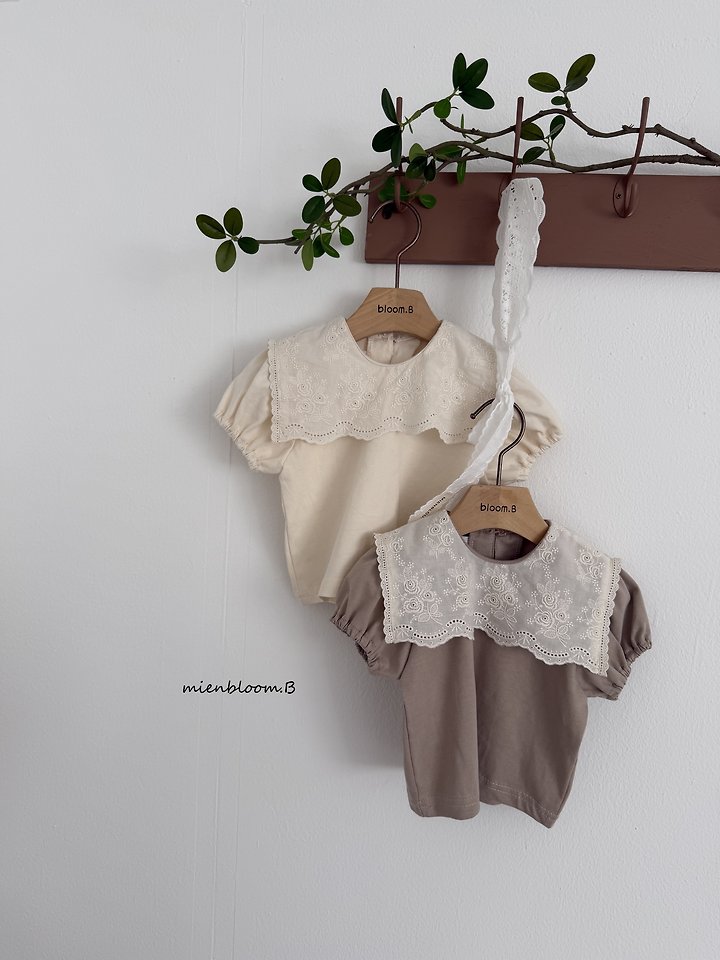 Mienbloom B - Korean Baby Fashion - #babyclothing - Bebe Lace Sailor Tee