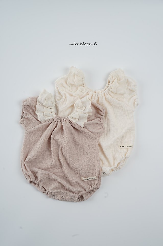 Mienbloom B - Korean Baby Fashion - #babyclothing - Bebe Joy Lace Shirring Suit - 7