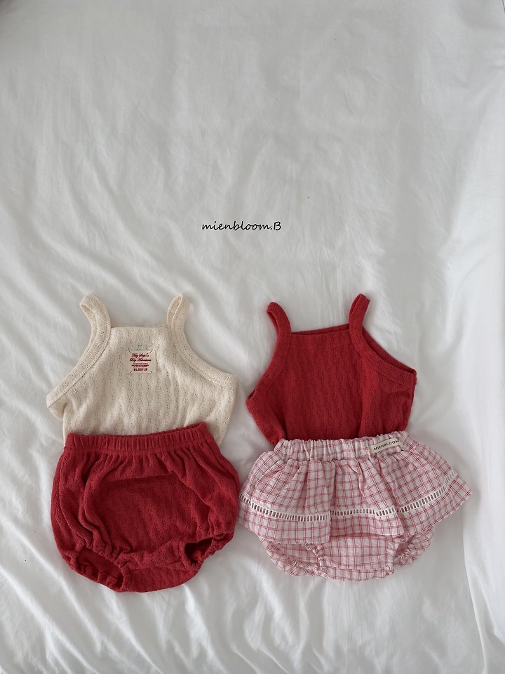 Mienbloom B - Korean Baby Fashion - #babyclothing - Bebe Check Skirt Bloomer - 7