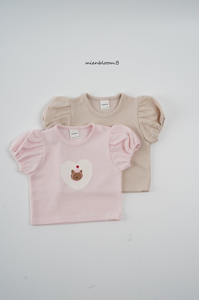 Mienbloom B - Korean Baby Fashion - #babyclothing - Bebe Party Bear Tee - 12