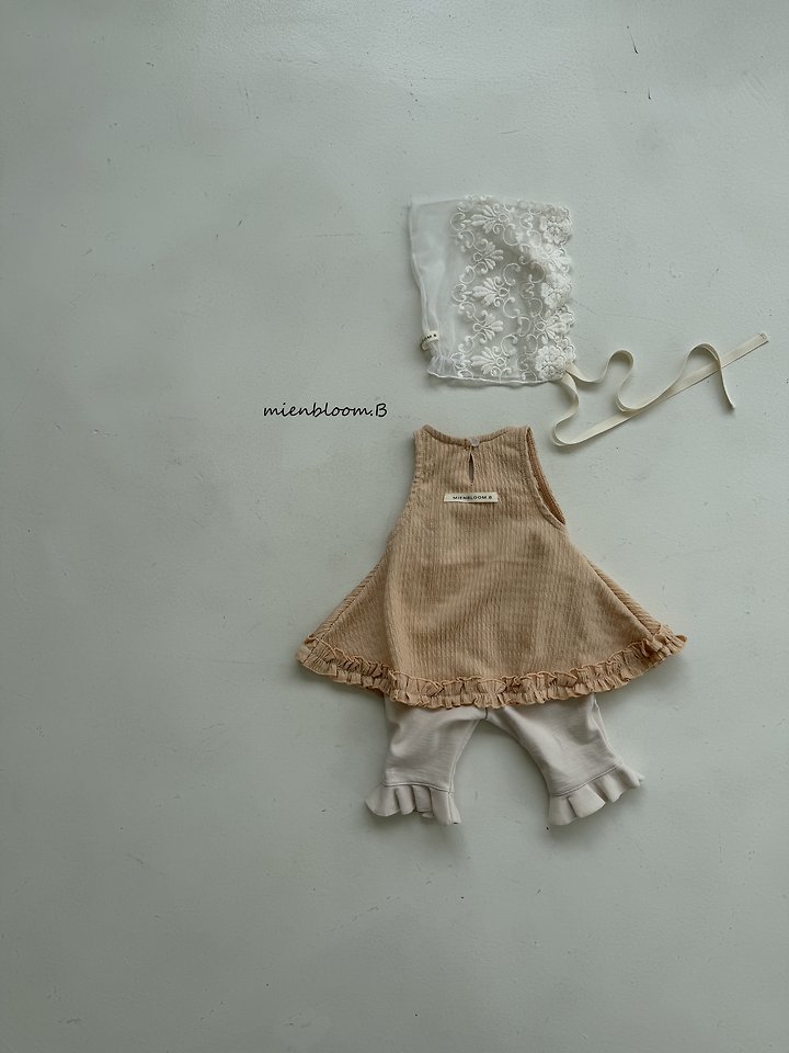 Mienbloom B - Korean Baby Fashion - #babyfashion - Bebe Lace Bonnet - 3