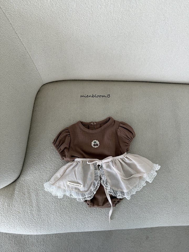 Mienbloom B - Korean Baby Fashion - #babyfashion - Bebe Pure Check Apron - 11