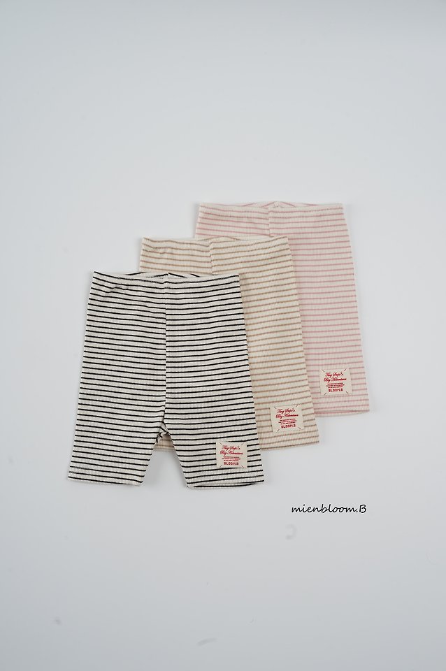 Mienbloom B - Korean Baby Fashion - #babyfashion - Bebe Striped Ribbed Pants - 12
