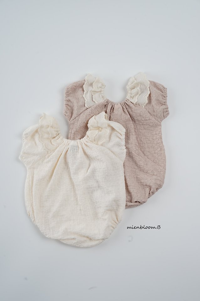 Mienbloom B - Korean Baby Fashion - #babyfashion - Bebe Joy Lace Shirring Suit - 8