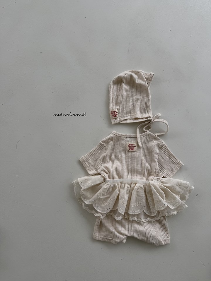 Mienbloom B - Korean Baby Fashion - #babyfashion - Bebe Modal Ribbed Suit - 7