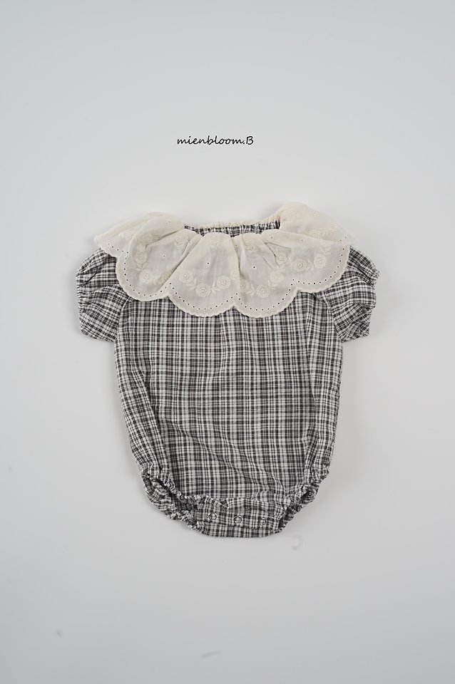 Mienbloom B - Korean Baby Fashion - #babyfashion - Bebe Check Rose Suit - 5