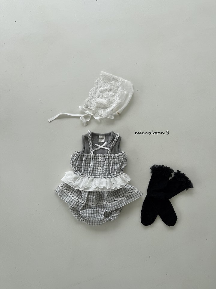 Mienbloom B - Korean Baby Fashion - #babyfashion - Bebe Lace Bonnet - 4