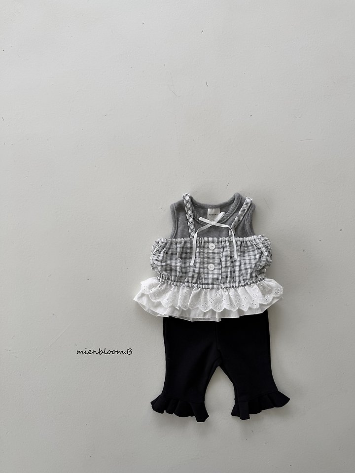 Mienbloom B - Korean Baby Fashion - #babyfever - Bebe Check Bustier - 7