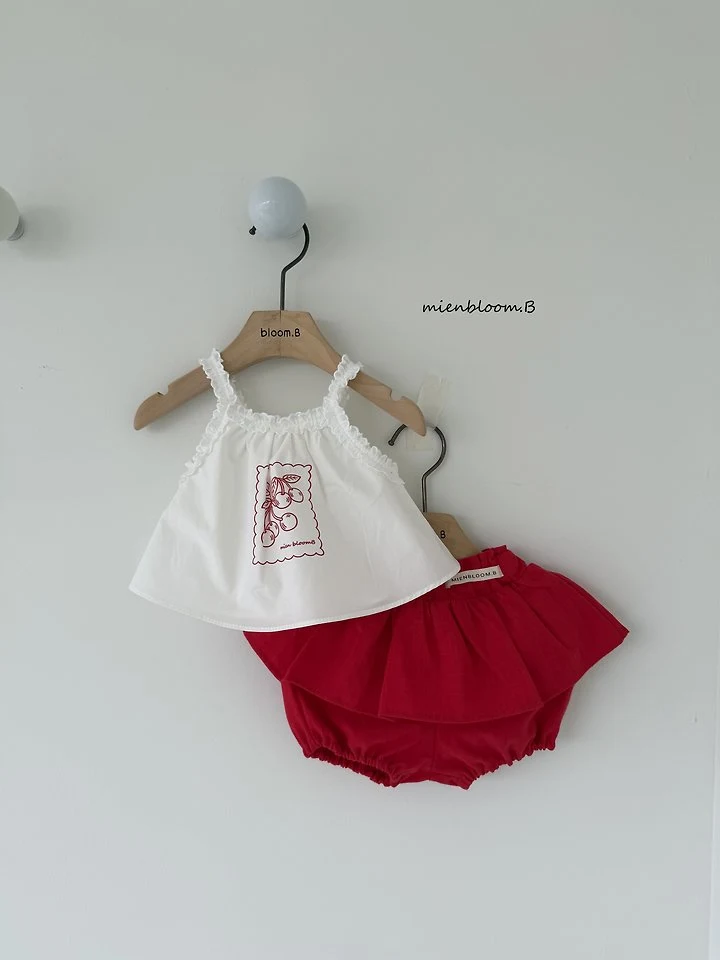 Mienbloom B - Korean Baby Fashion - #babygirlfashion - Bebe Cherry Lace Blouse - 5