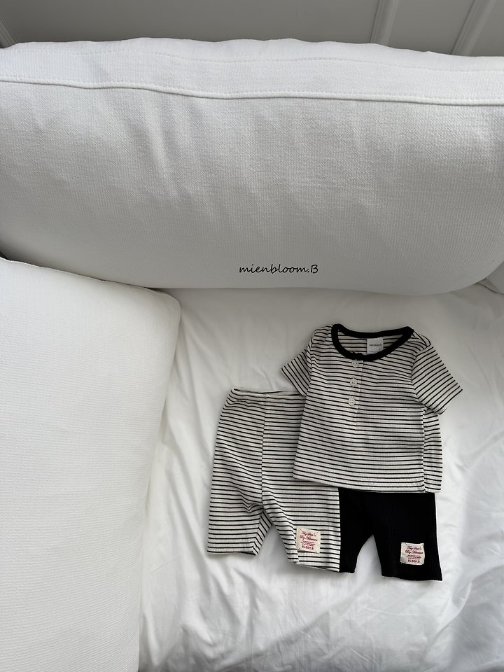 Mienbloom B - Korean Baby Fashion - #babylifestyle - Bebe Solid Ribbed Pants - 2