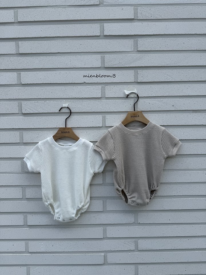 Mienbloom B - Korean Baby Fashion - #babylifestyle - Bebe Summer Waffle Suit