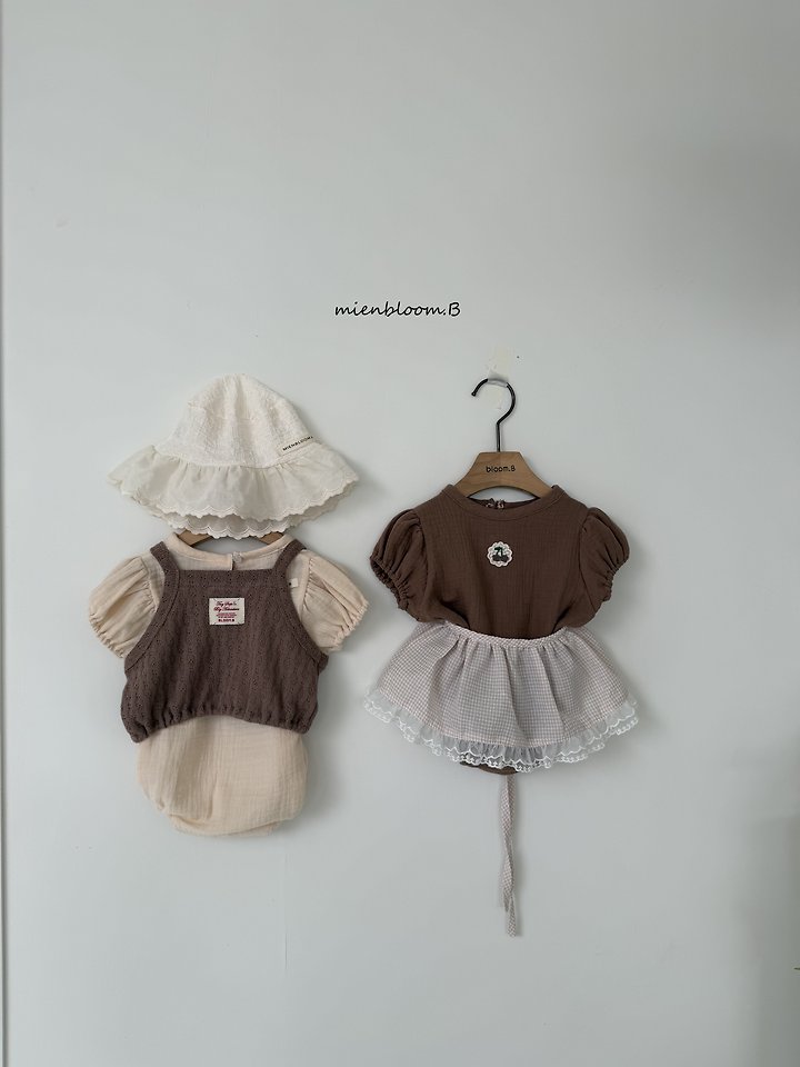 Mienbloom B - Korean Baby Fashion - #babygirlfashion - Bebe Cherry Double Fabric Suit - 4