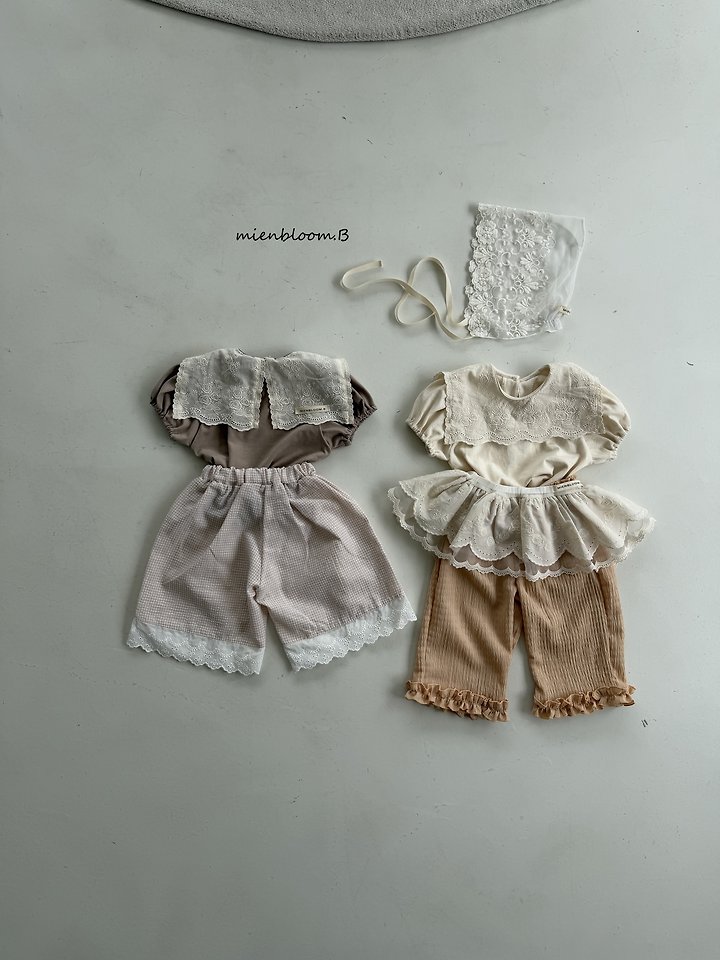 Mienbloom B - Korean Baby Fashion - #babyoninstagram - Bebe Lace Sailor Tee - 6