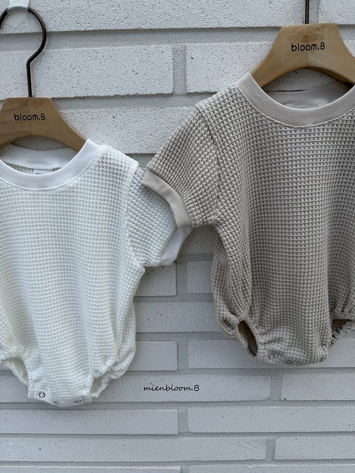 Mienbloom B - Korean Baby Fashion - #babyoninstagram - Bebe Summer Waffle Suit - 2