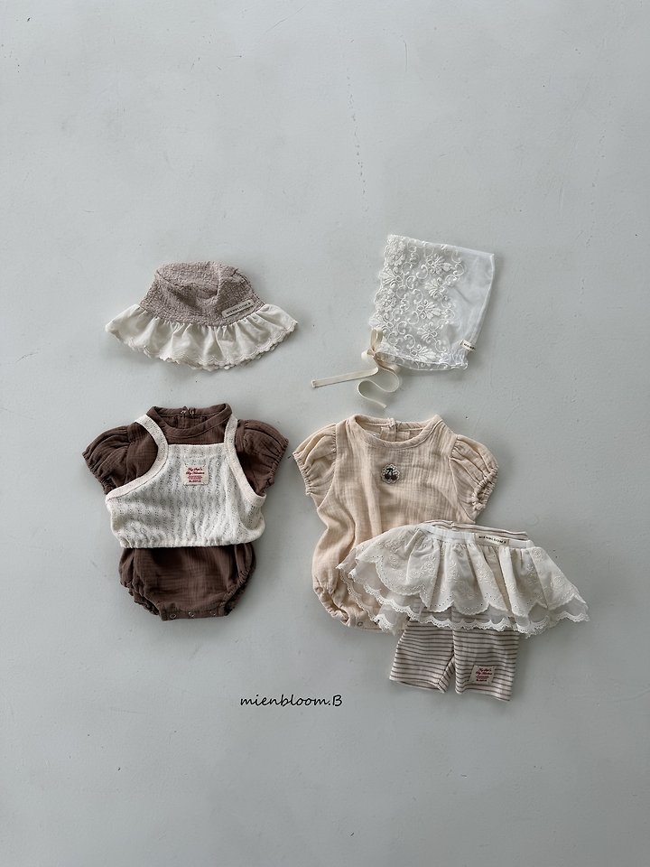 Mienbloom B - Korean Baby Fashion - #babyootd - Bebe Lace Bonnet - 8