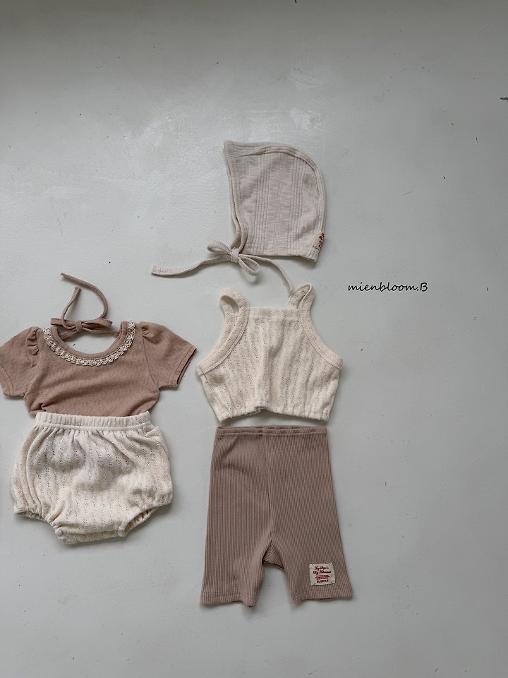 Mienbloom B - Korean Baby Fashion - #babyootd - Bebe Modal Ribbed Bonnet - 5