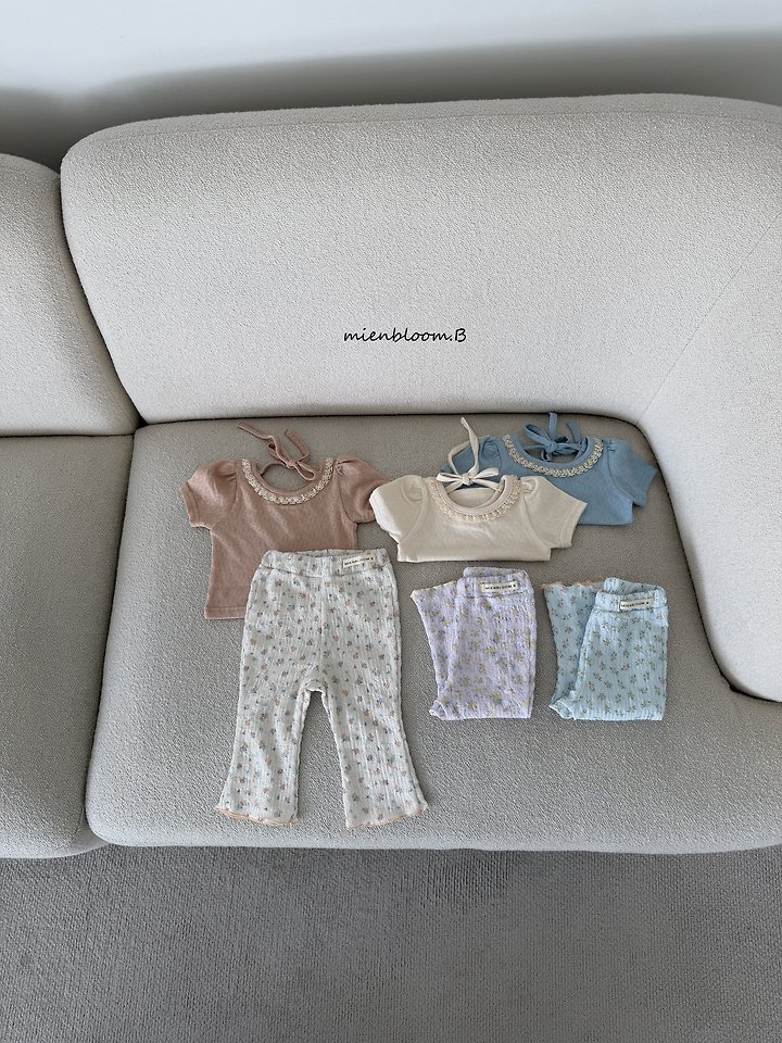 Mienbloom B - Korean Baby Fashion - #babyootd - Bebe Flower Bootcut - 2