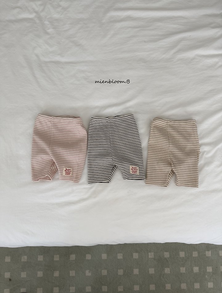 Mienbloom B - Korean Baby Fashion - #babyootd - Bebe Striped Ribbed Pants - 2