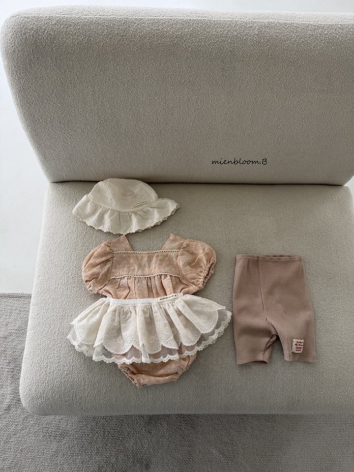 Mienbloom B - Korean Baby Fashion - #babyootd - Bebe Linen Flower Suit - 8