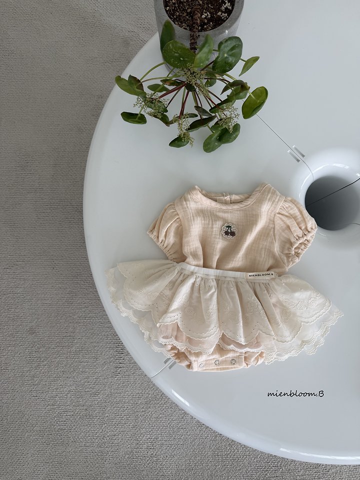 Mienbloom B - Korean Baby Fashion - #babyootd - Bebe Cherry Double Fabric Suit - 6