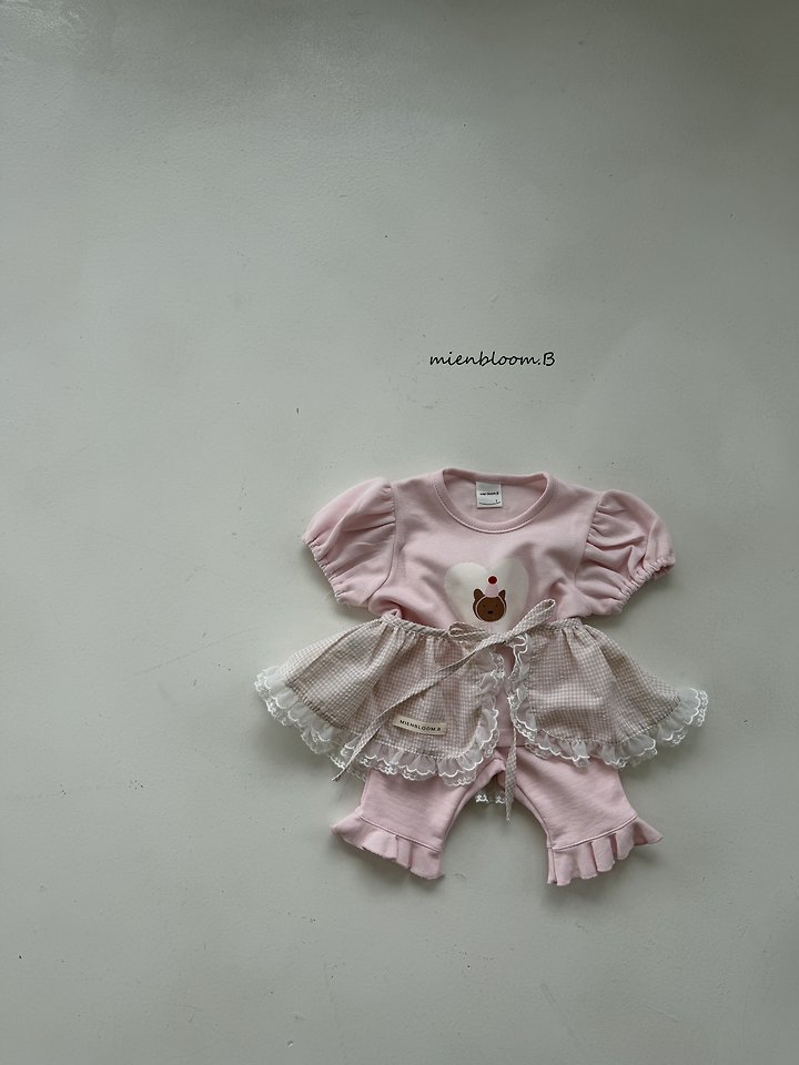 Mienbloom B - Korean Baby Fashion - #babyootd - Bebe Party Bear Tee - 3