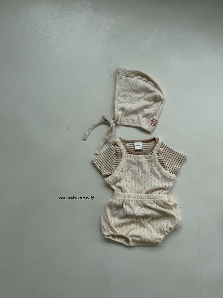 Mienbloom B - Korean Baby Fashion - #babyoutfit - Bebe Modal Ribbed Bonnet - 6