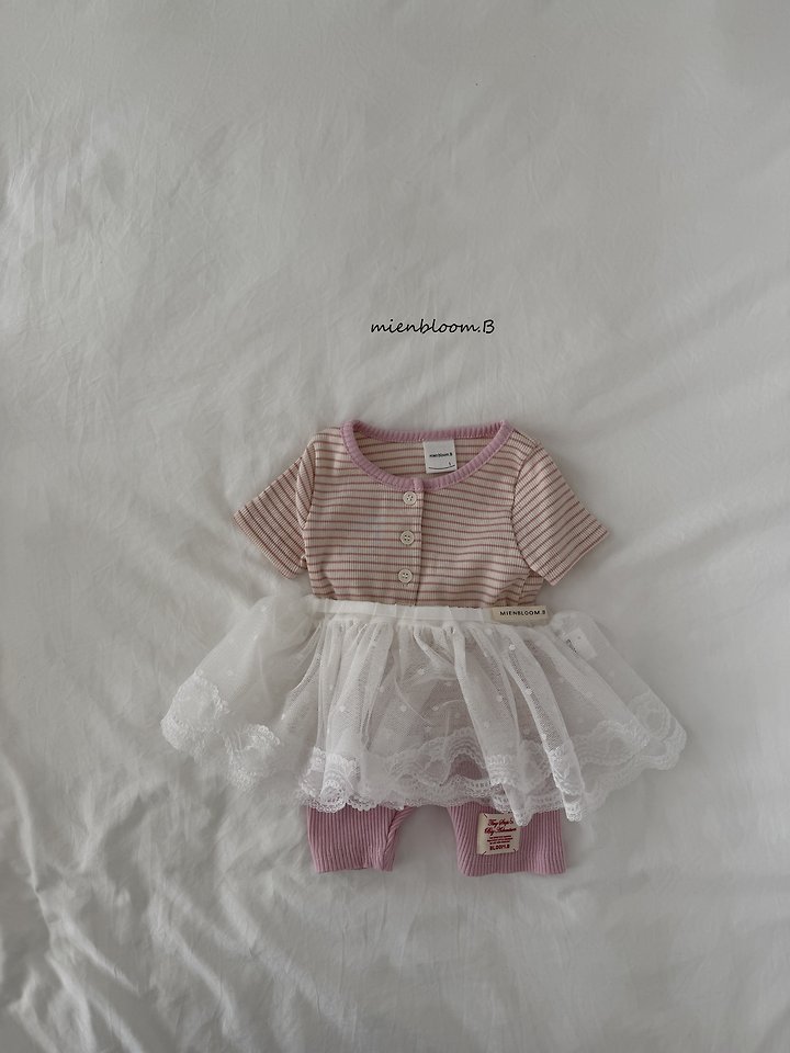 Mienbloom B - Korean Baby Fashion - #babyootd - Bebe Scallop Mesh Skirt - 4