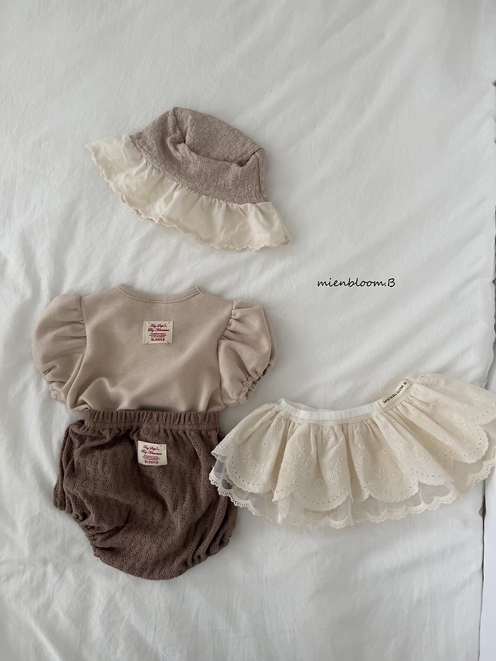 Mienbloom B - Korean Baby Fashion - #babyoutfit - Bebe Scallop Mesh Skirt - 5