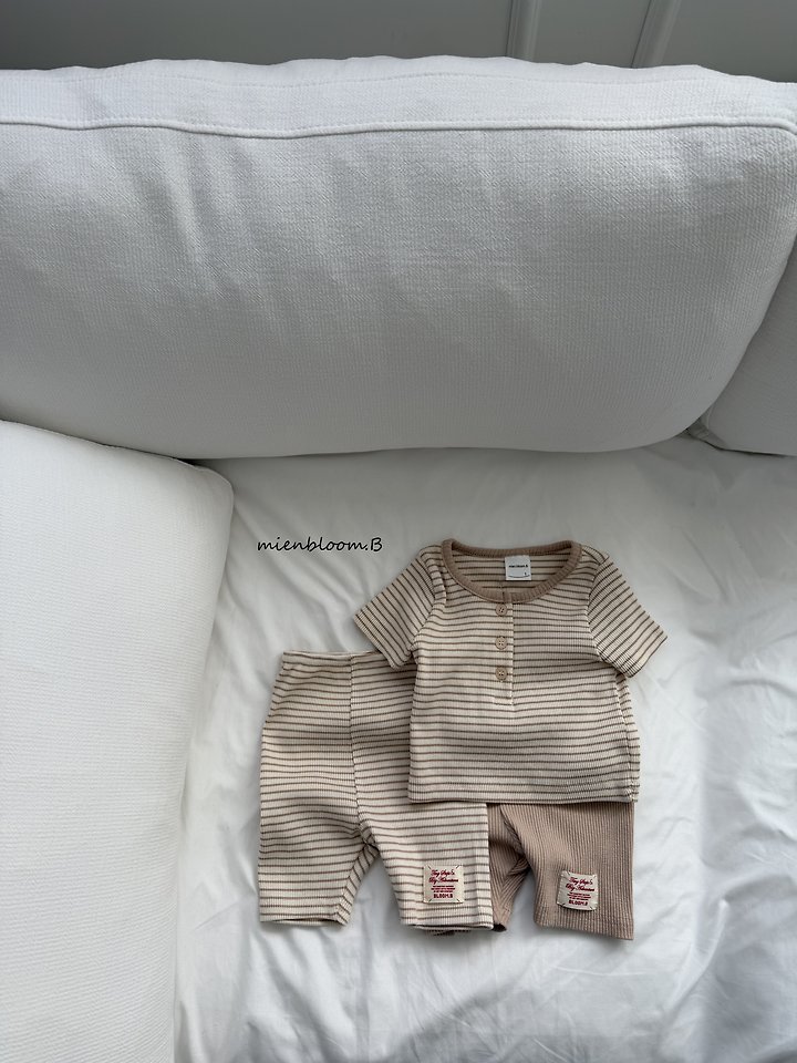 Mienbloom B - Korean Baby Fashion - #babyoutfit - Bebe Solid Ribbed Pants - 6