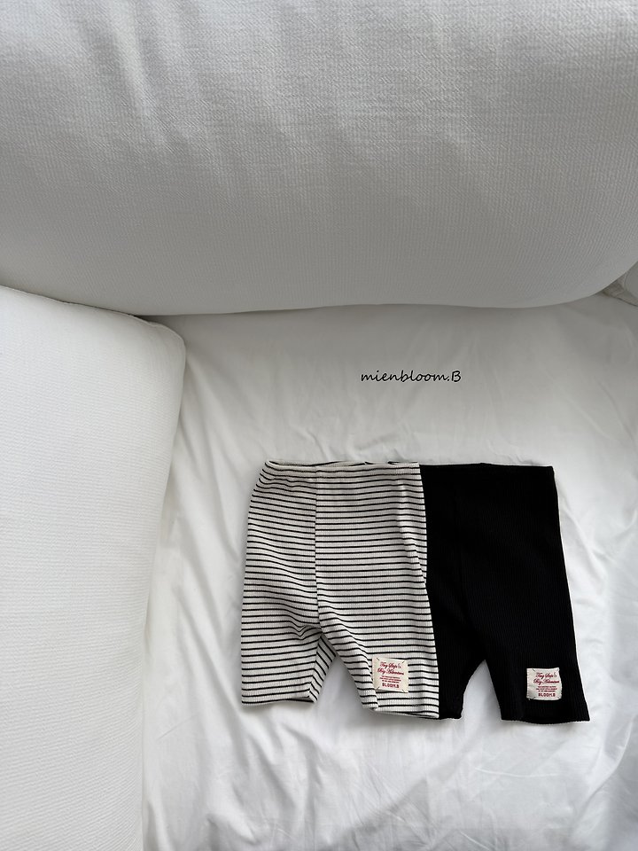 Mienbloom B - Korean Baby Fashion - #babyoutfit - Bebe Striped Ribbed Pants - 3