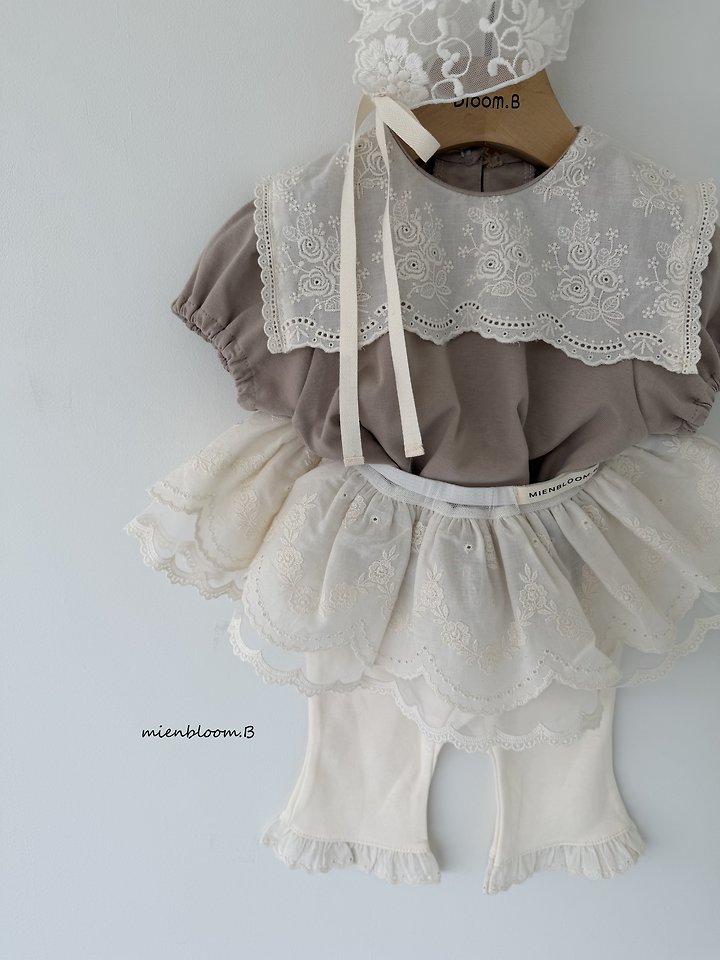 Mienbloom B - Korean Baby Fashion - #babyoutfit - Bebe Lace Sailor Tee - 9