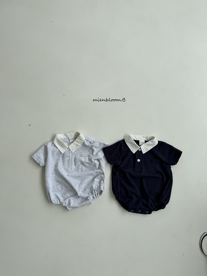 Mienbloom B - Korean Baby Fashion - #babyoutfit - Bebe PK Collar Suit