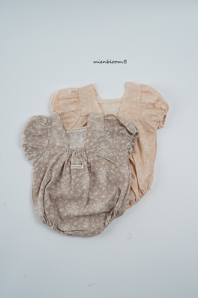 Mienbloom B - Korean Baby Fashion - #babyoutfit - Bebe Linen Flower Suit - 10