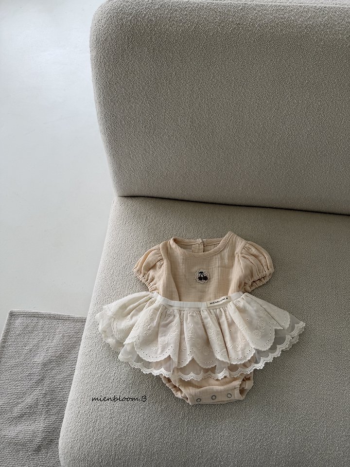 Mienbloom B - Korean Baby Fashion - #babyoutfit - Bebe Cherry Double Fabric Suit - 7