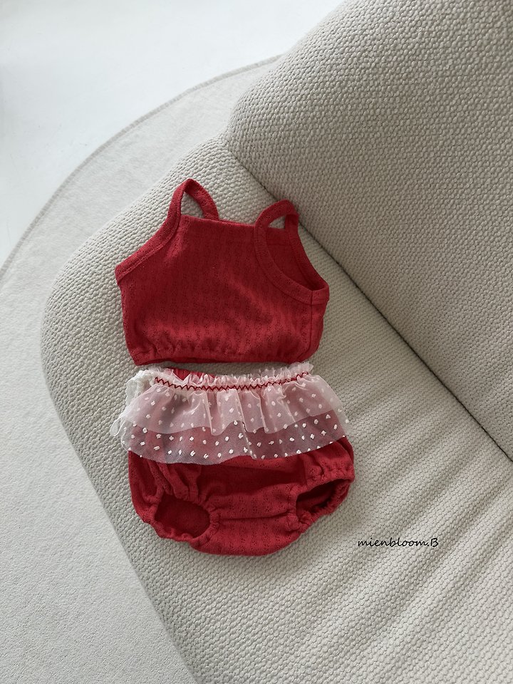 Mienbloom B - Korean Baby Fashion - #babyoutfit - Bebe Leaf Knit Sleeveless - 8