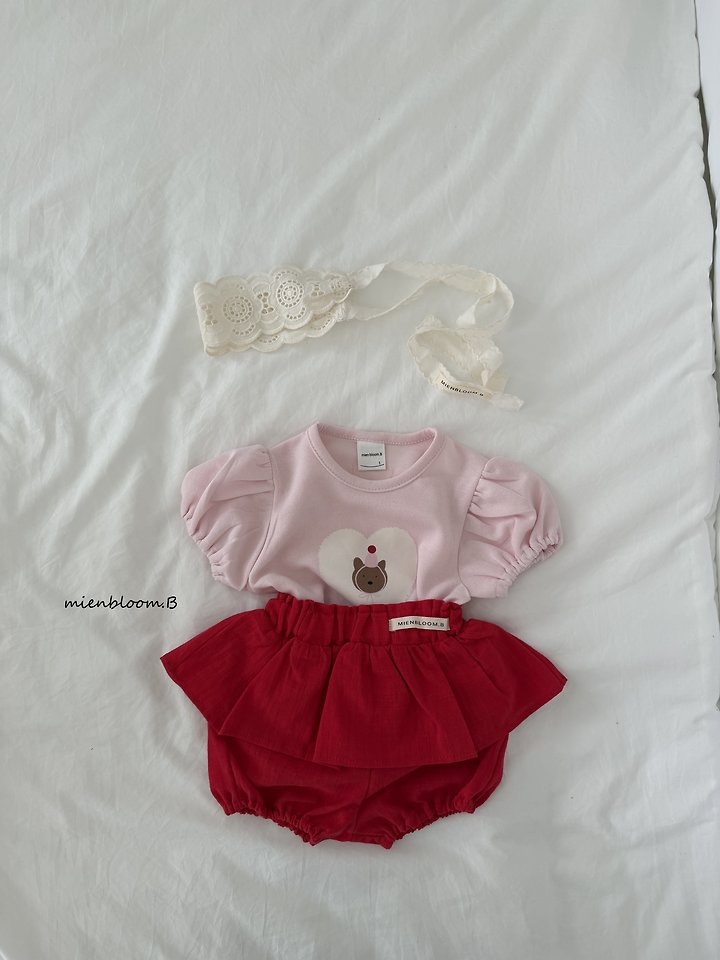 Mienbloom B - Korean Baby Fashion - #babyoutfit - Bebe Party Bear Tee - 5