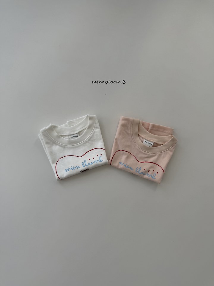 Mienbloom B - Korean Baby Fashion - #babyoutfit - Bebe Heart Bear Tee - 4