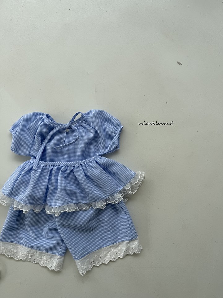Mienbloom B - Korean Baby Fashion - #babyoutfit - Bebe Pure Check Apron - 4