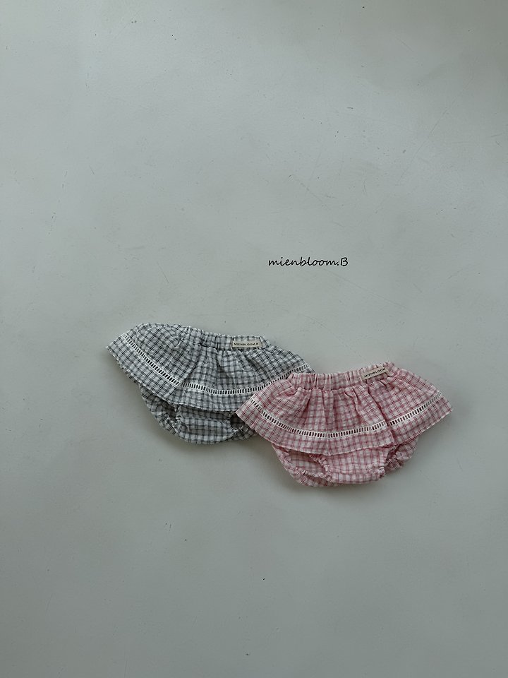 Mienbloom B - Korean Baby Fashion - #babywear - Bebe Check Skirt Bloomer