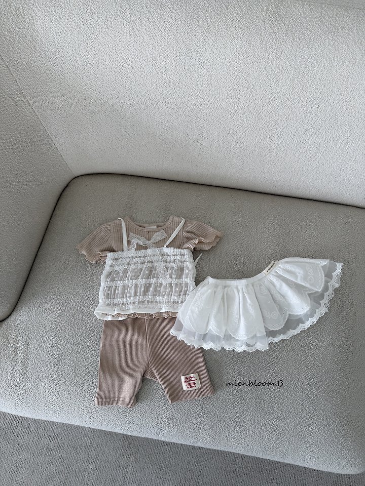 Mienbloom B - Korean Baby Fashion - #onlinebabyboutique - Bebe Solid Ribbed Pants - 8