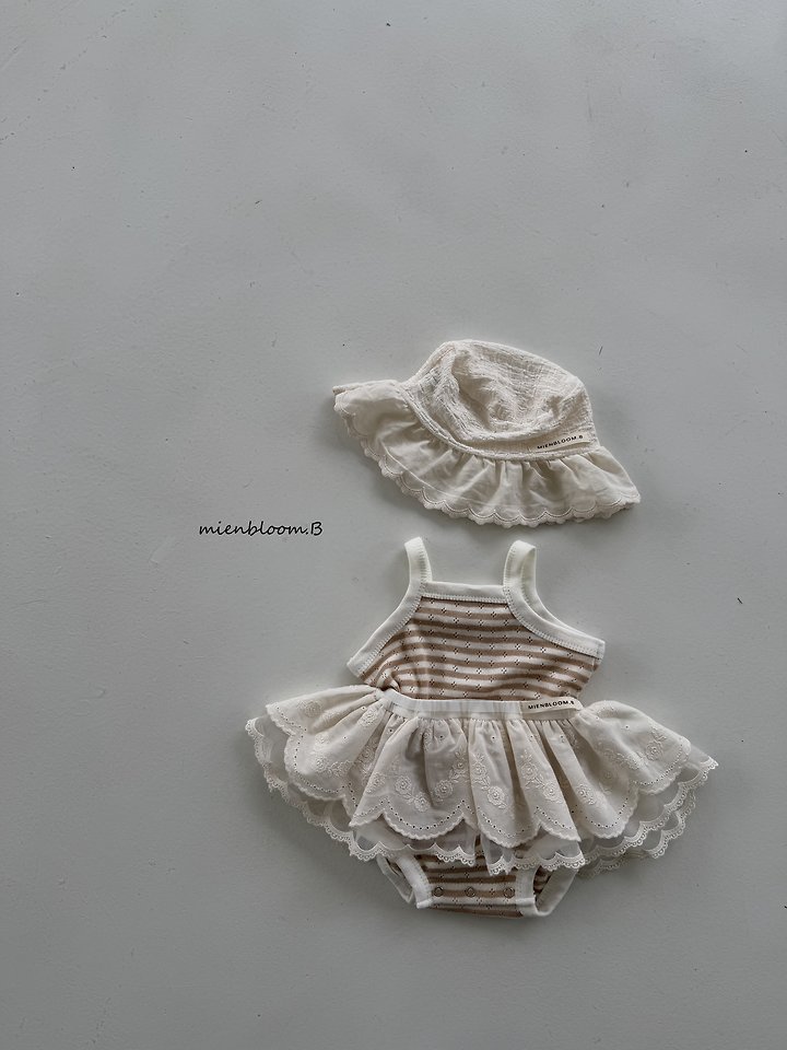 Mienbloom B - Korean Baby Fashion - #onlinebabyboutique - Bebe Eyelet Sleeveless Suit - 5