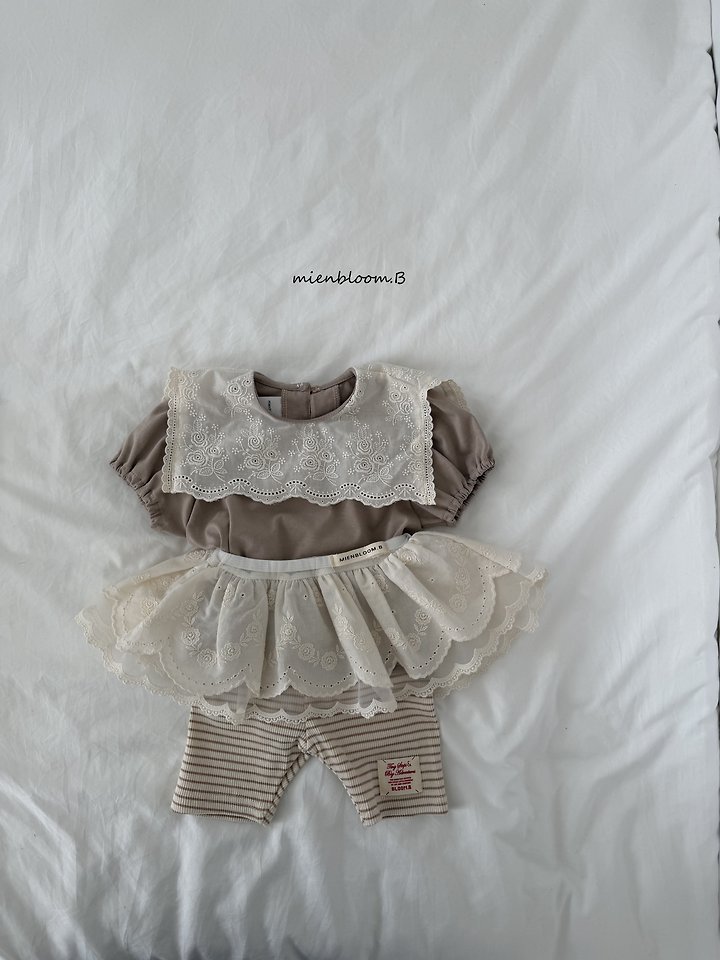 Mienbloom B - Korean Baby Fashion - #onlinebabyshop - Bebe Scallop Mesh Skirt - 8