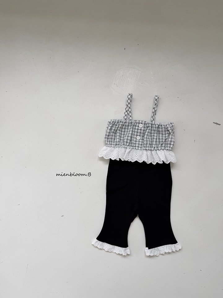 Mienbloom B - Korean Baby Fashion - #onlinebabyshop - Bebe Modal Lace Bootcut - 3