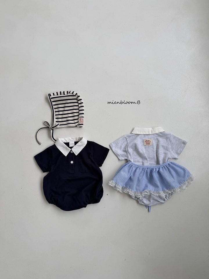 Mienbloom B - Korean Baby Fashion - #onlinebabyshop - Bebe PK Collar Suit - 5