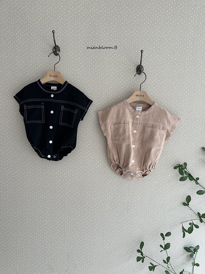 Mienbloom B - Korean Baby Fashion - #onlinebabyboutique - Bebe Ellie Linen Suit - 4