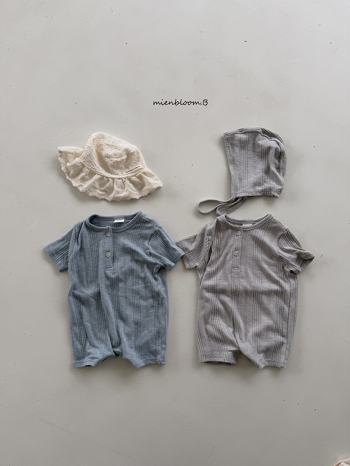 Mienbloom B - Korean Baby Fashion - #onlinebabyshop - Bebe Modal Ribbed Suit - 2