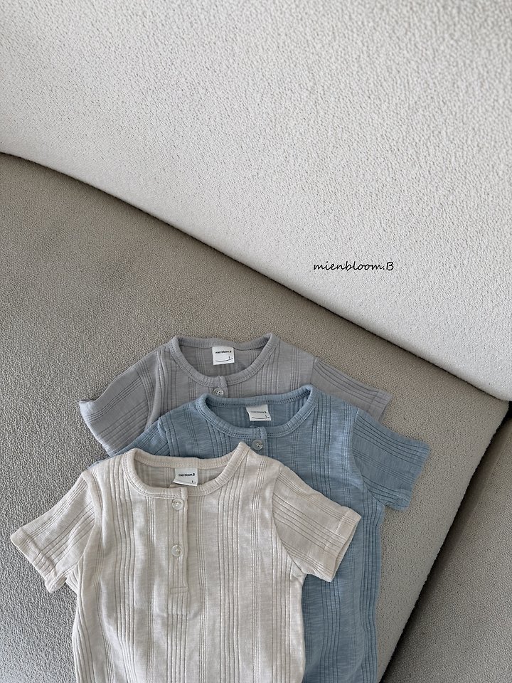 Mienbloom B - Korean Baby Fashion - #smilingbaby - Bebe Modal Ribbed Suit - 3