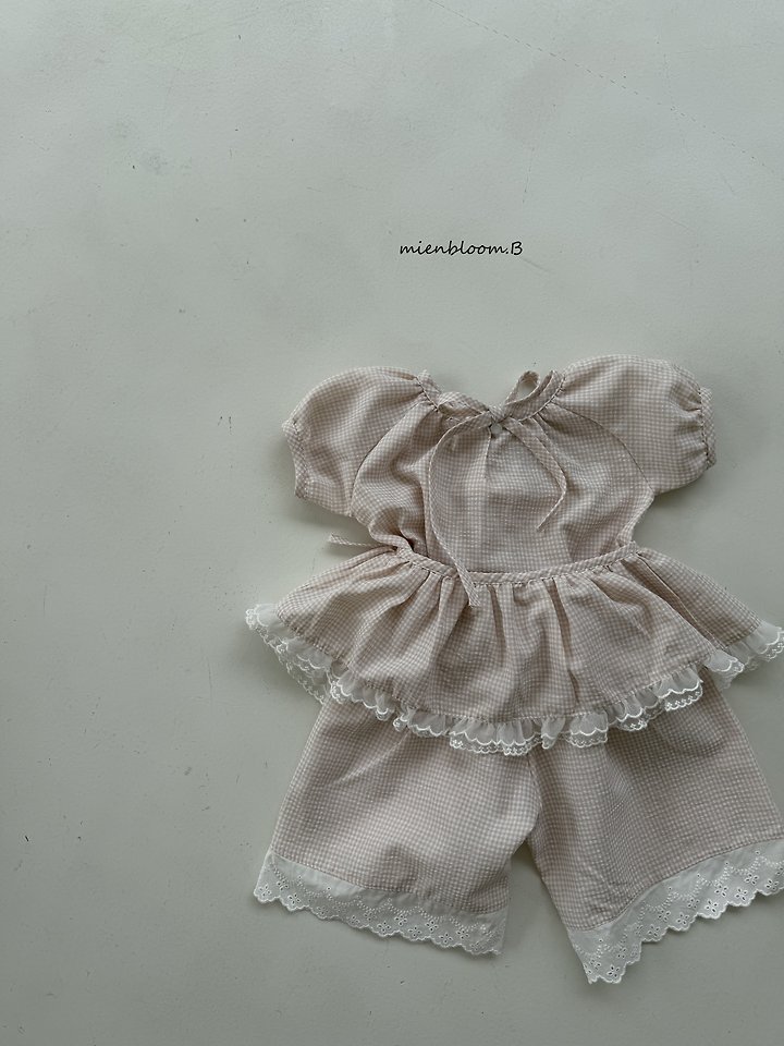 Mienbloom B - Korean Children Fashion - #childrensboutique - Kids Pure Check Apron - 8