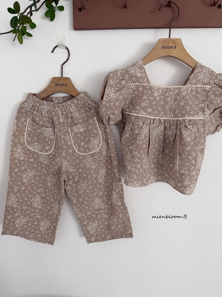 Mienbloom B - Korean Children Fashion - #childrensboutique - Kids Linen Flower Pants - 3